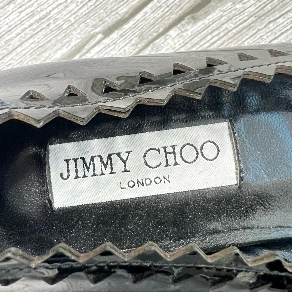 Jimmy Choo Black Patent Leather Flats - Picture 7 of 7